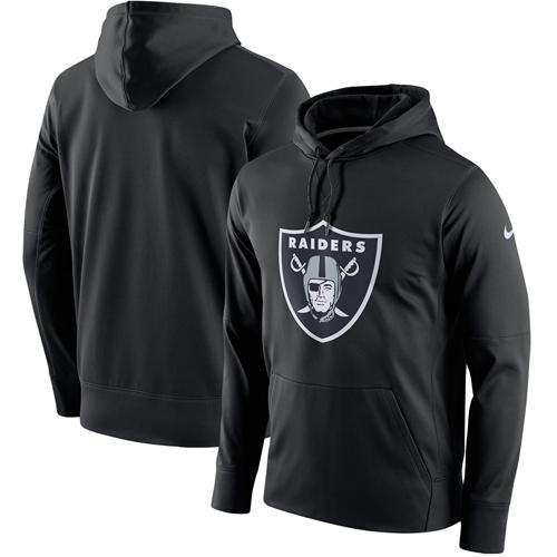 Men's Oakland Raiders Nike Black Circuit Logo Essential Performance Hoodie